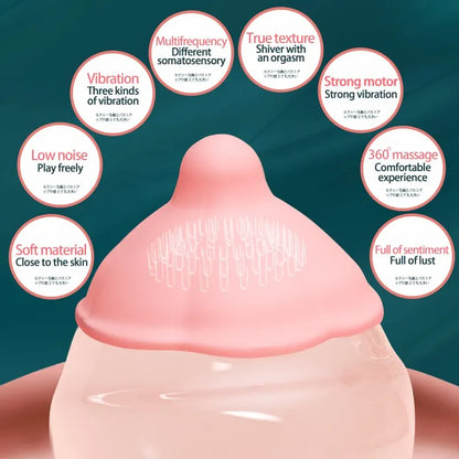 3D Particle Nipple Vagina Massager Vibrator Shock Sucking Nipple Female Masturbator Erotic Adults Sex Toys for Woman and Couple